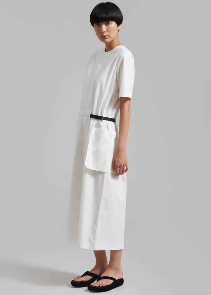 The Frankie Shop Claire Belted Maxi Dress 8211 White Shop Dresses