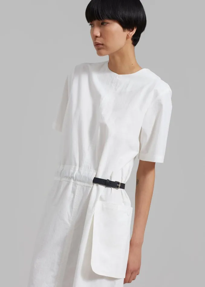 The Frankie Shop Claire Belted Maxi Dress 8211 White Shop Dresses