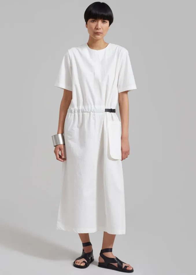 The Frankie Shop Claire Belted Maxi Dress 8211 White Shop Dresses