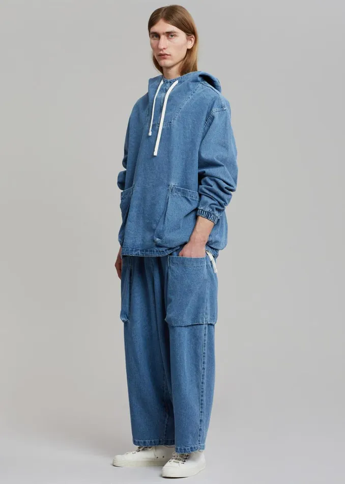 The Frankie Shop Cliff Denim Balloon Pants 8211 Worn Wash Shop Clothing