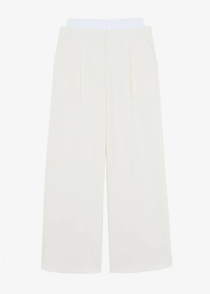 The Frankie Shop Ellie Darted Boxer Trousers 8211 Cream Shop Bottoms