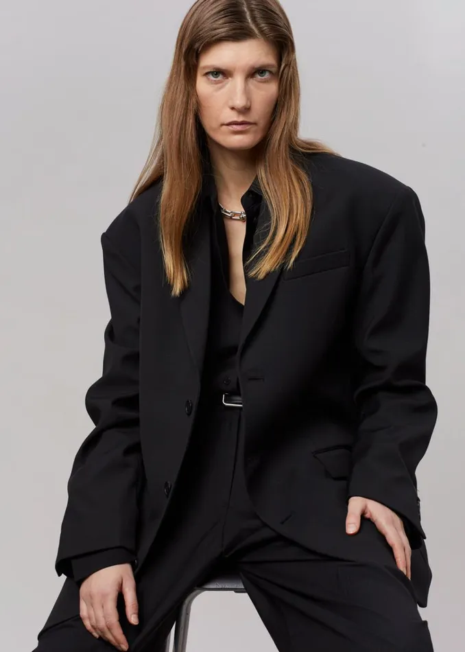 The Frankie Shop Gelso Oversized Blazer 8211 Black Shop Suits