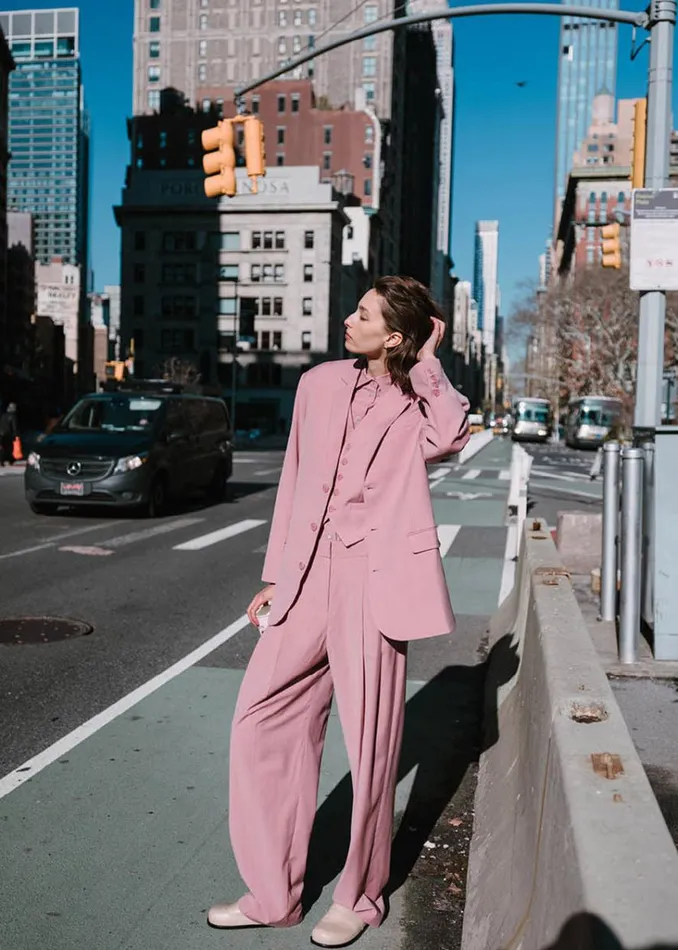 The Frankie Shop Gelso Pleated Trousers 8211 Rose Shop Clothing