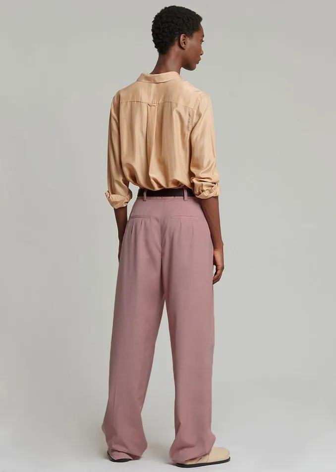 The Frankie Shop Gelso Pleated Trousers 8211 Rose Shop Clothing