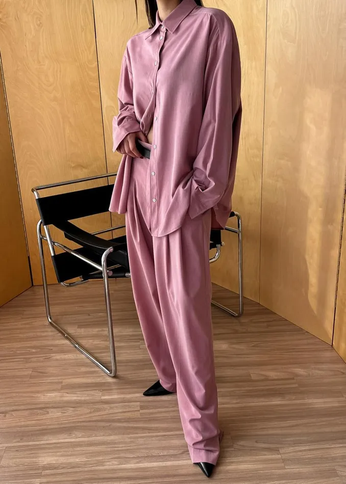 The Frankie Shop Gelso Pleated Trousers 8211 Rose Shop Clothing