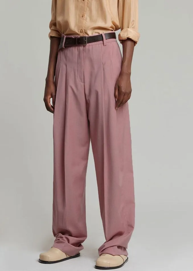 The Frankie Shop Gelso Pleated Trousers 8211 Rose Shop Clothing