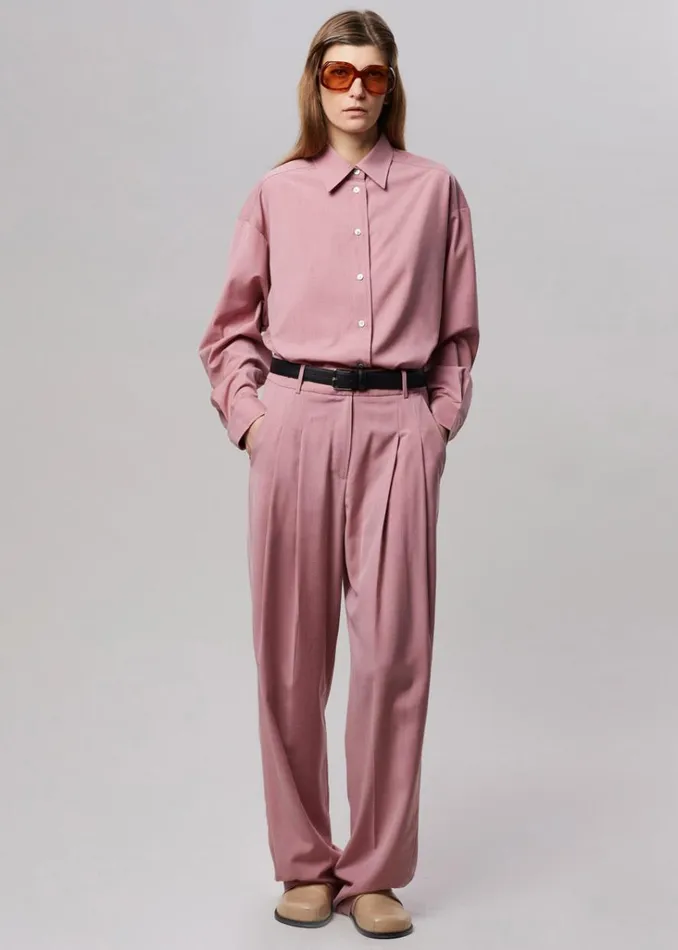 The Frankie Shop Gelso Pleated Trousers 8211 Rose Shop Clothing
