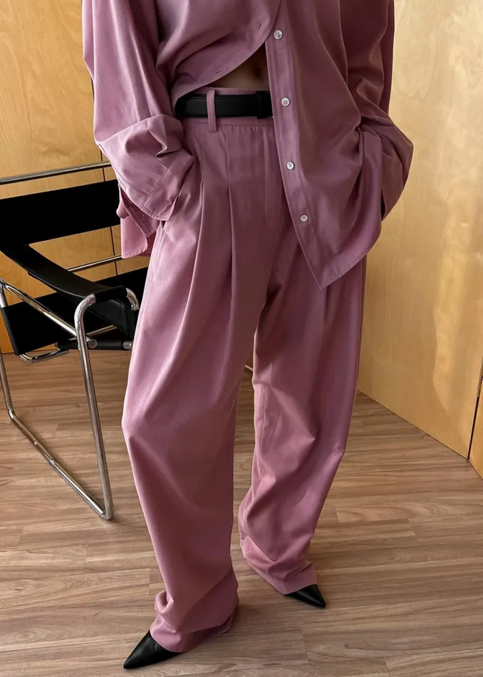 The Frankie Shop Gelso Pleated Trousers 8211 Rose Shop Clothing