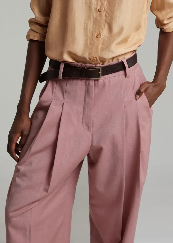 The Frankie Shop Gelso Pleated Trousers 8211 Rose Shop Clothing