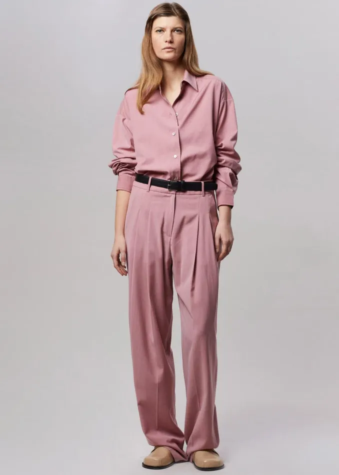 The Frankie Shop Gelso Pleated Trousers 8211 Rose Shop Clothing