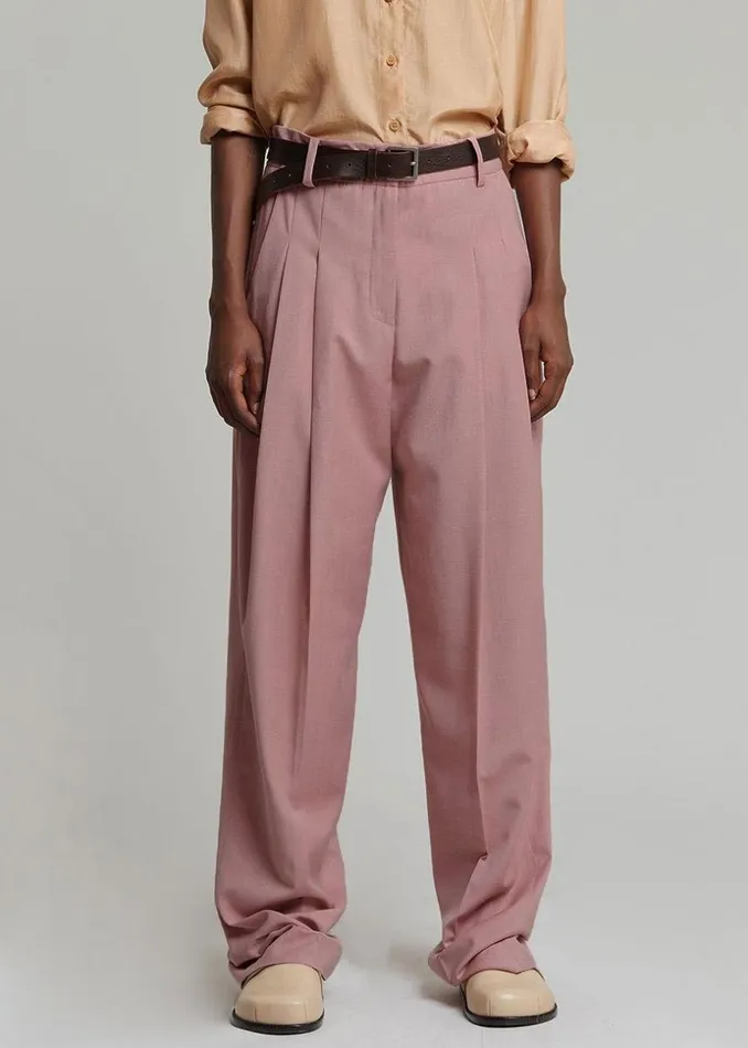 The Frankie Shop Gelso Pleated Trousers 8211 Rose Shop Clothing