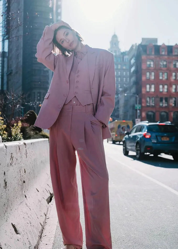 The Frankie Shop Gelso Pleated Trousers 8211 Rose Shop Clothing