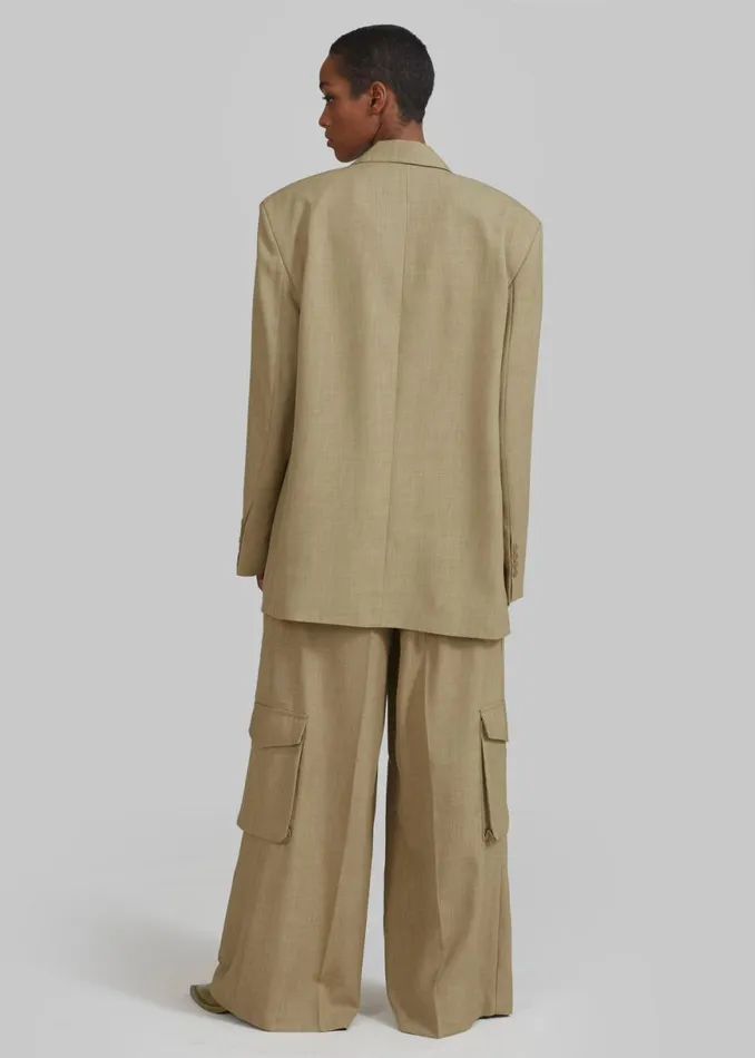 The Frankie Shop Gladys Blazer 8211 Khaki Shop Suits