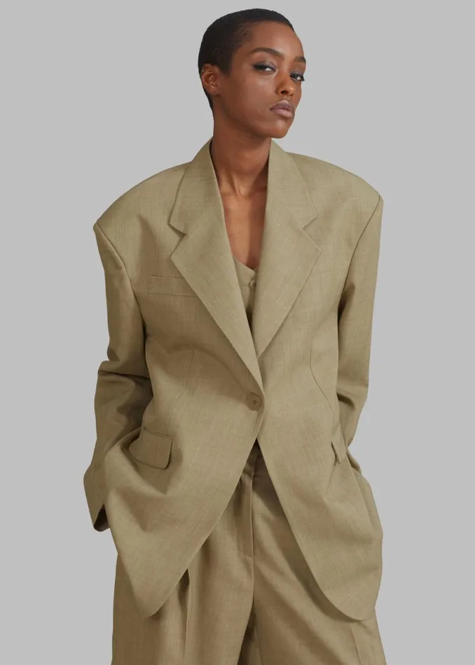 The Frankie Shop Gladys Blazer 8211 Khaki Shop Suits