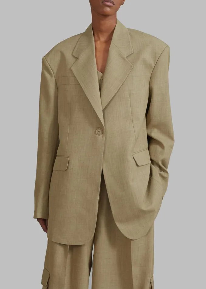 The Frankie Shop Gladys Blazer 8211 Khaki Shop Suits
