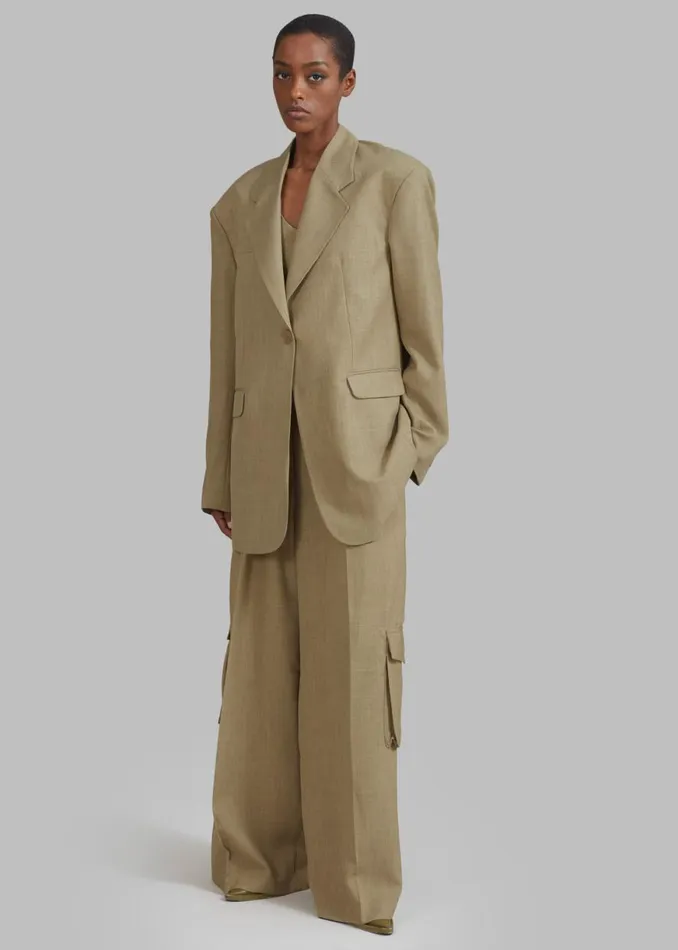 The Frankie Shop Gladys Blazer 8211 Khaki Shop Suits
