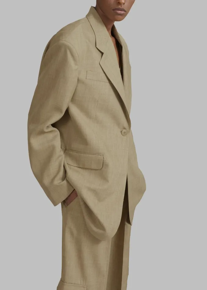 The Frankie Shop Gladys Blazer 8211 Khaki Shop Suits