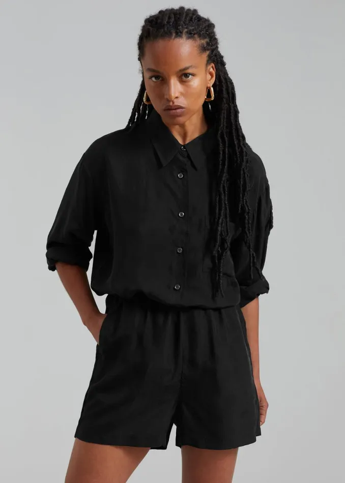 The Frankie Shop Haneul Shorts 8211 Black Shop Bottoms