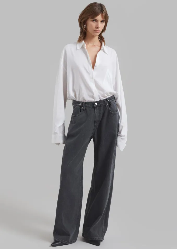 The Frankie Shop Hayla Denim Pants 8211 Grey Wash Shop Clothing
