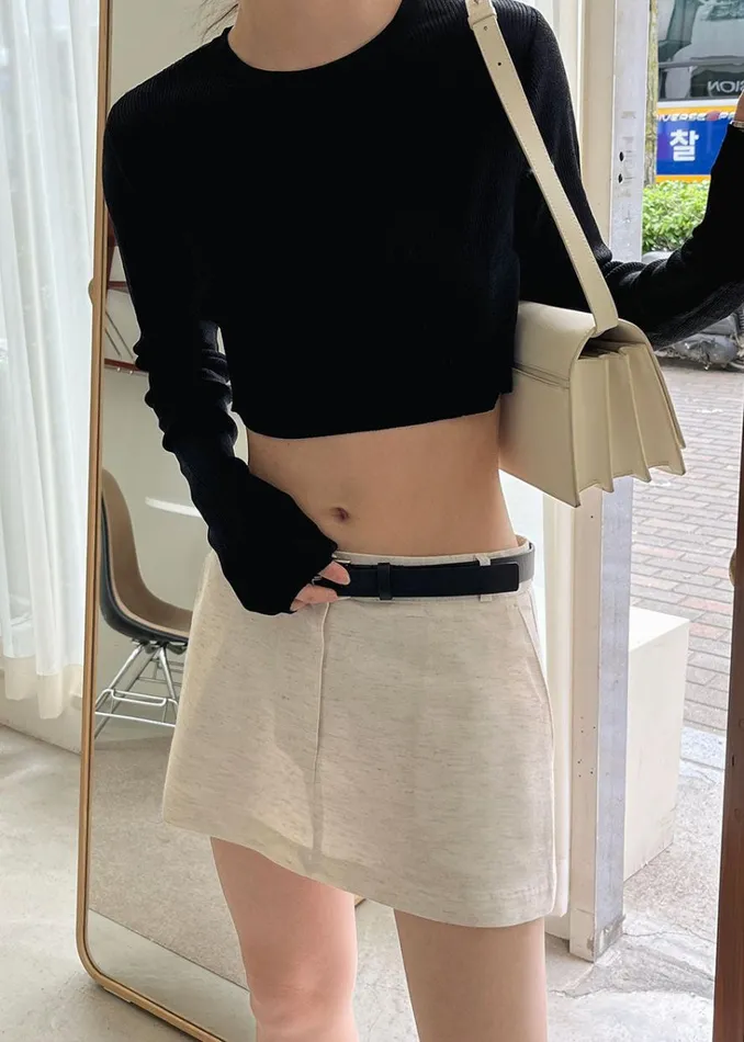 The Frankie Shop Kaz Cropped Knit Top 8211 Black Shop Tops
