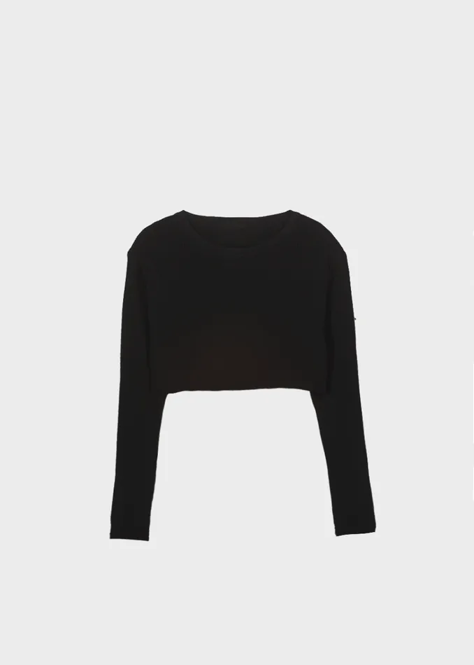 The Frankie Shop Kaz Cropped Knit Top 8211 Black Shop Tops