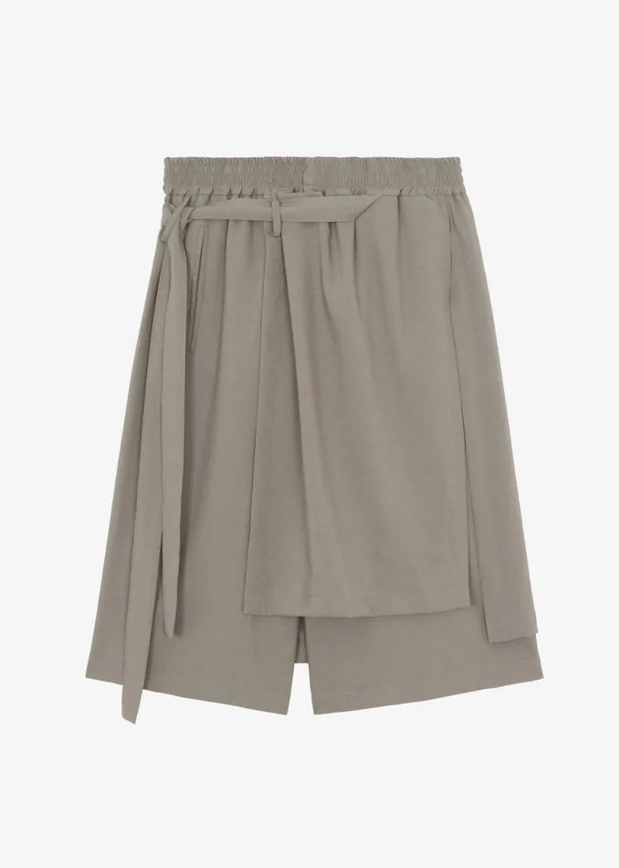 The Frankie Shop Keanu Light Wrap Shorts 8211 Olive Shop Clothing