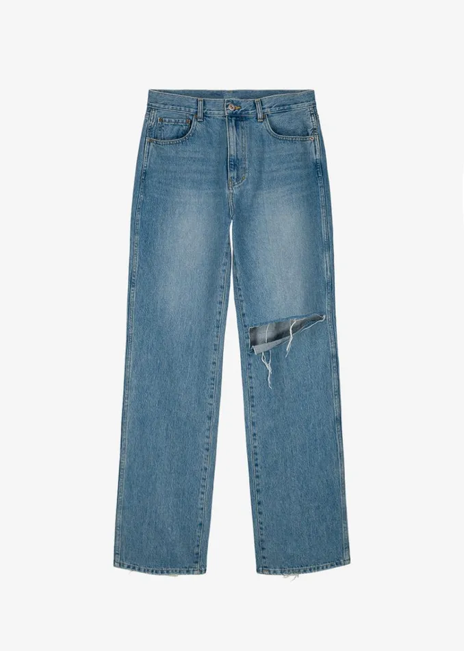 The Frankie Shop Laon Ripped Jeans 8211 Worn Wash Shop Denim