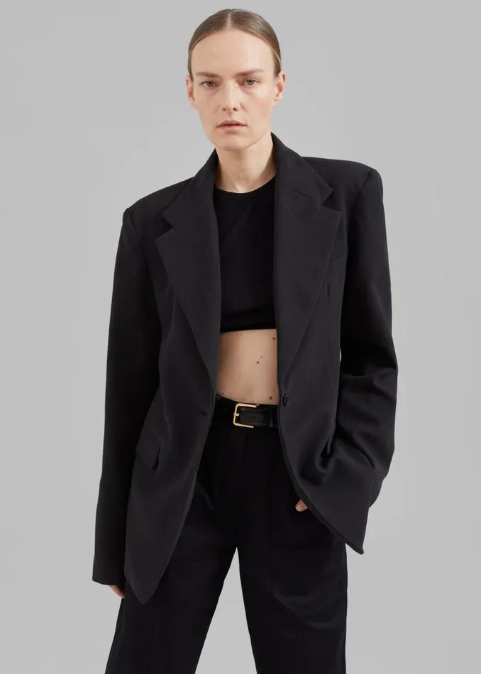 The Frankie Shop Lasla Blazer 8211 Black Shop Outerwear