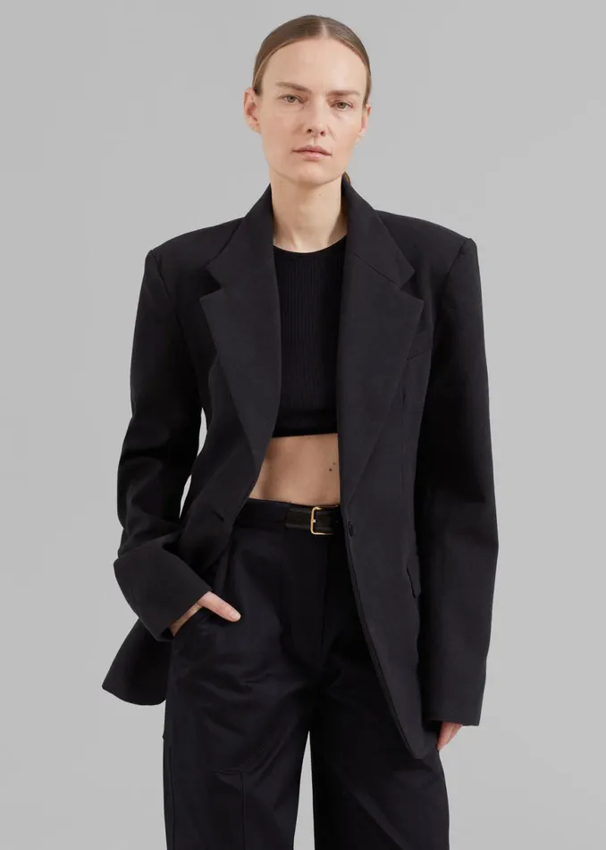 The Frankie Shop Lasla Blazer 8211 Black Shop Outerwear
