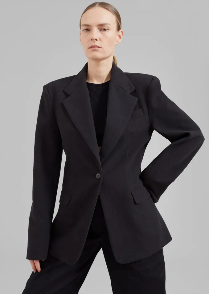 The Frankie Shop Lasla Blazer 8211 Black Shop Outerwear
