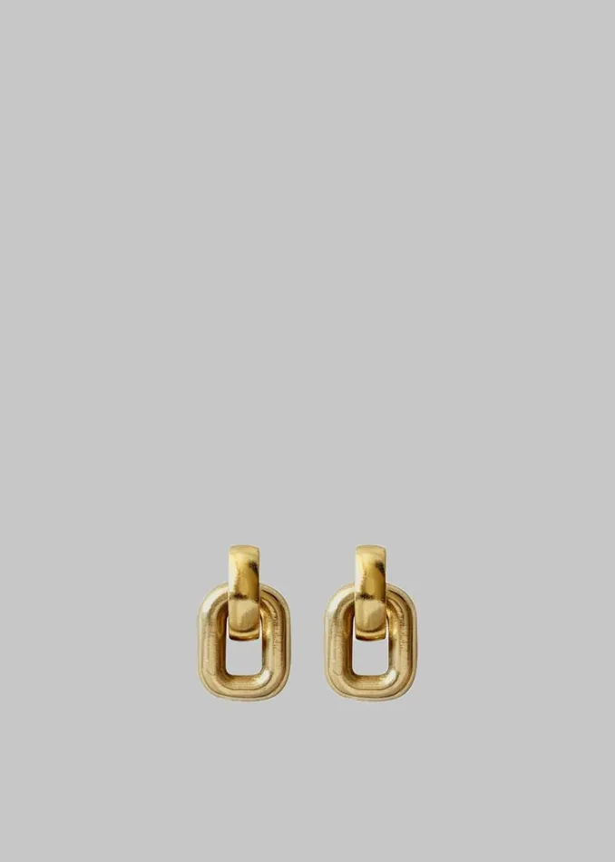 The Frankie Shop Laura Lombardi Greca Earrings 8211 Gold Shop Accessories