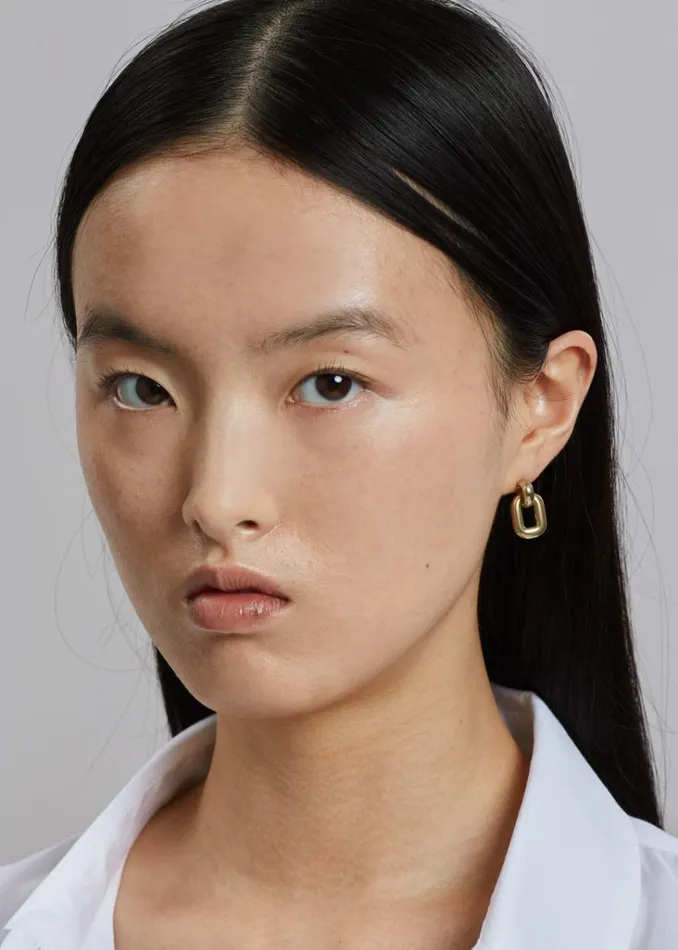 The Frankie Shop Laura Lombardi Greca Earrings 8211 Gold Shop Accessories