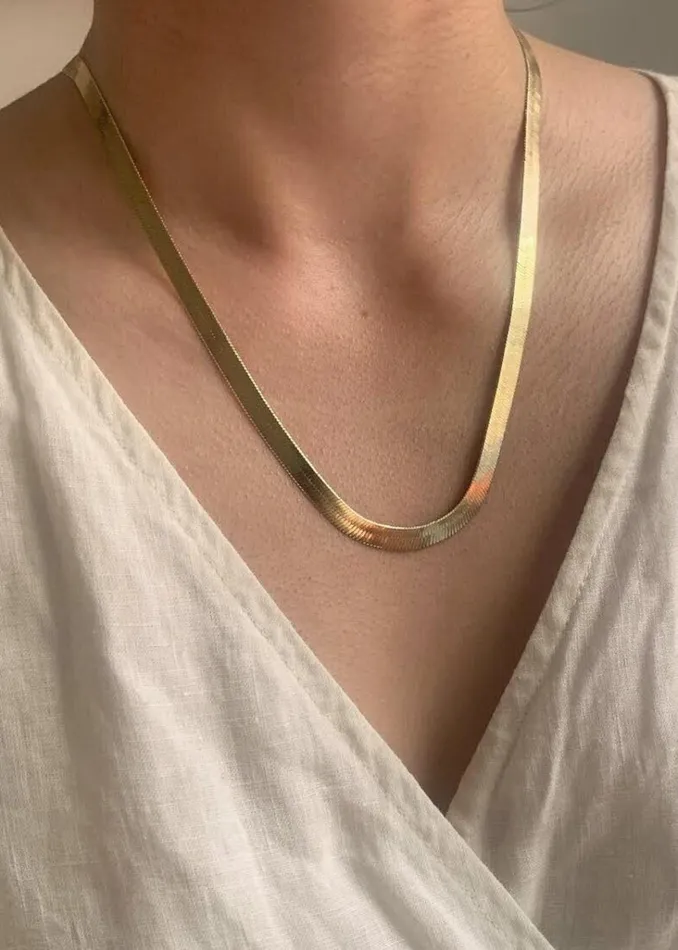 The Frankie Shop Laura Lombardi Omega Chain Necklace 8211 Gold Shop Accessories