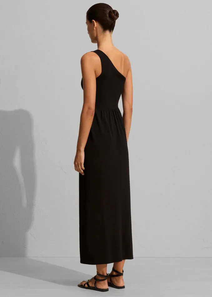 The Frankie Shop Matteau Asymmetric Knit Dress 8211 Black Shop Dresses