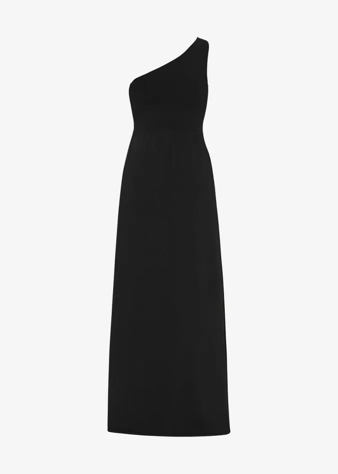 The Frankie Shop Matteau Asymmetric Knit Dress 8211 Black Shop Dresses