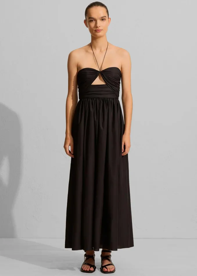 The Frankie Shop Matteau Bandeau Rouched Sundress 8211 Black Shop Dresses