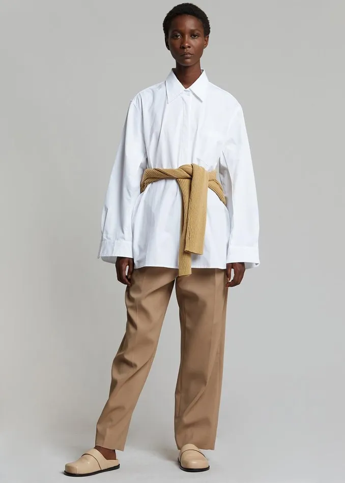The Frankie Shop Mayim Oversized Shirt 8211 White Shop Tops