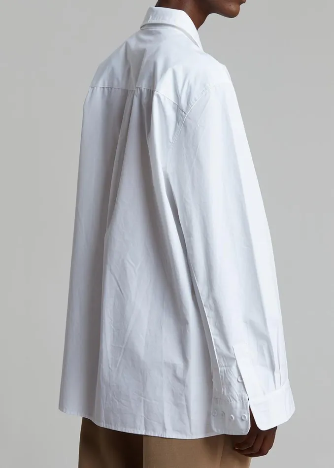 The Frankie Shop Mayim Oversized Shirt 8211 White Shop Tops