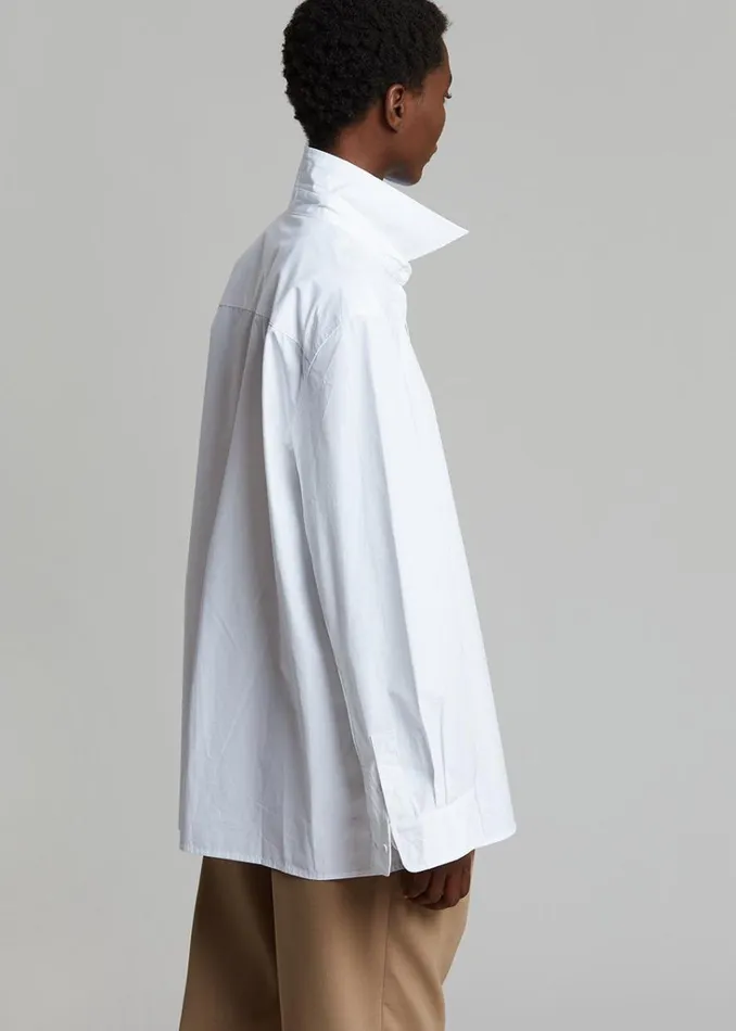 The Frankie Shop Mayim Oversized Shirt 8211 White Shop Tops