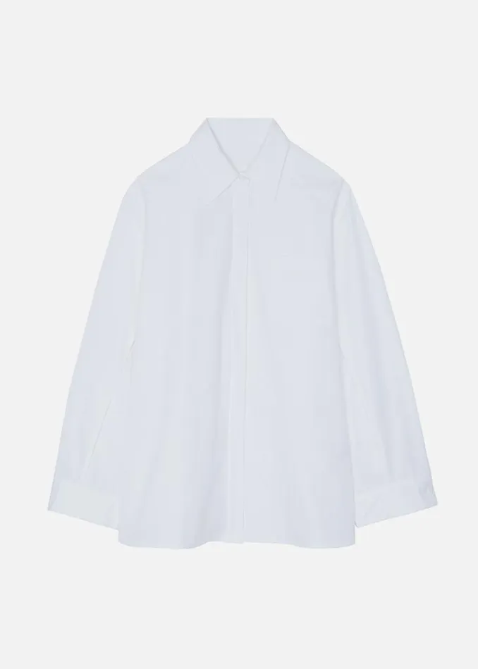 The Frankie Shop Mayim Oversized Shirt 8211 White Shop Tops