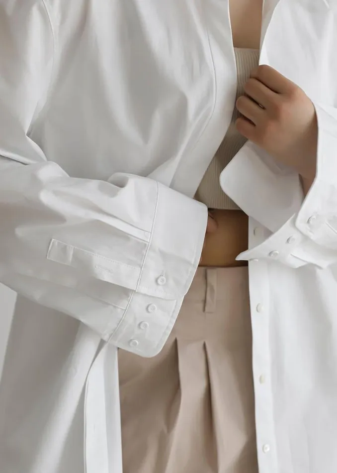The Frankie Shop Mayim Oversized Shirt 8211 White Shop Tops