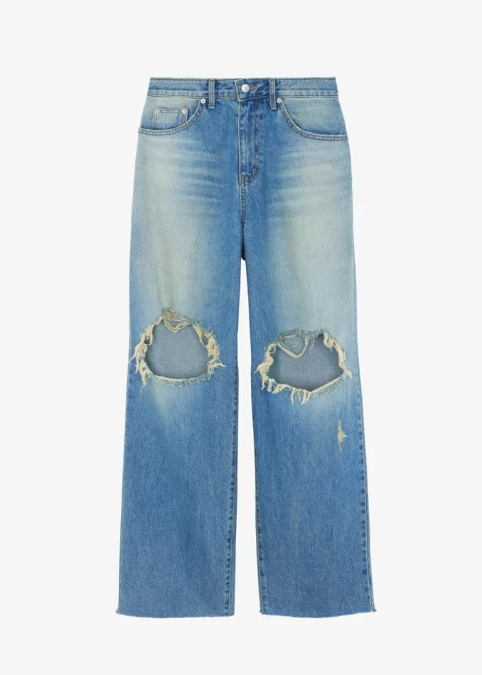The Frankie Shop Melbourne Ripped Jeans 8211 Worn Wash Shop Denim