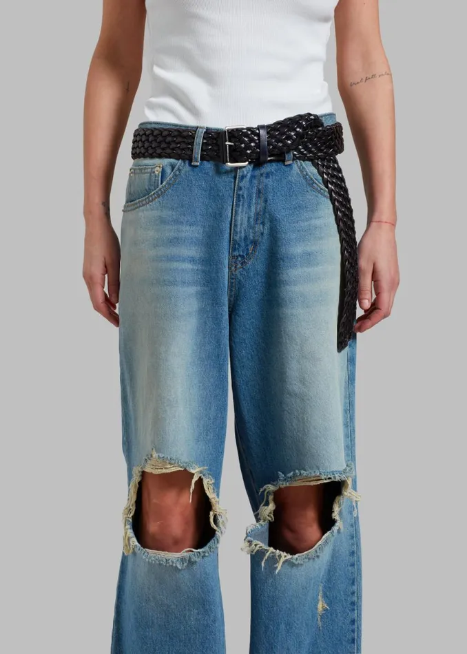 The Frankie Shop Melbourne Ripped Jeans 8211 Worn Wash Shop Denim