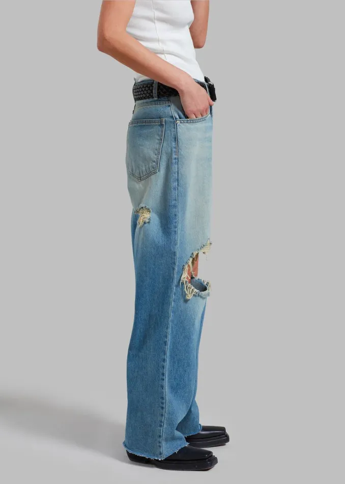 The Frankie Shop Melbourne Ripped Jeans 8211 Worn Wash Shop Denim