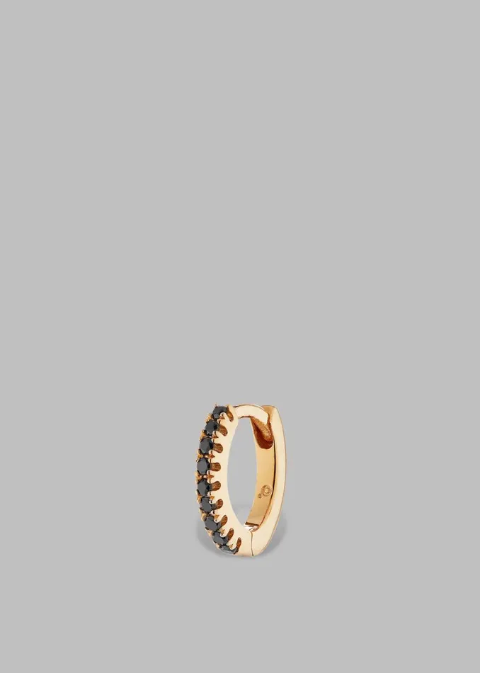The Frankie Shop Otiumberg Black Diamond Huggie Hoop Shop Accessories