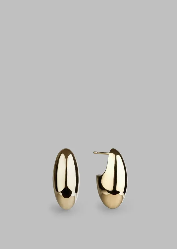 The Frankie Shop Otiumberg Pebble Stud Earrings 8211 Gold Vermeil Shop Accessories