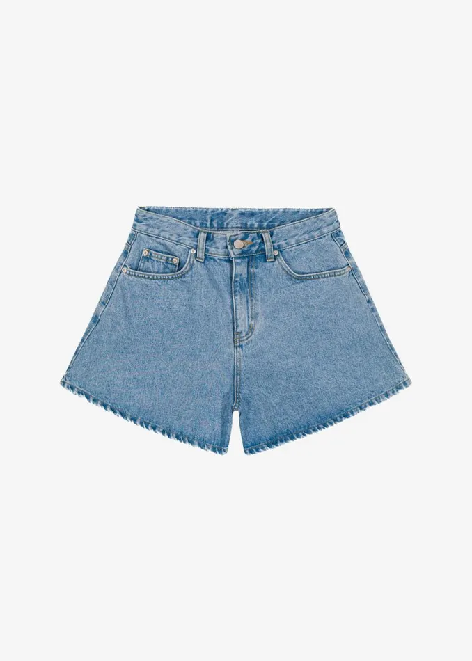 The Frankie Shop Rory Denim Shorts 8211 Light Wash Shop Denim