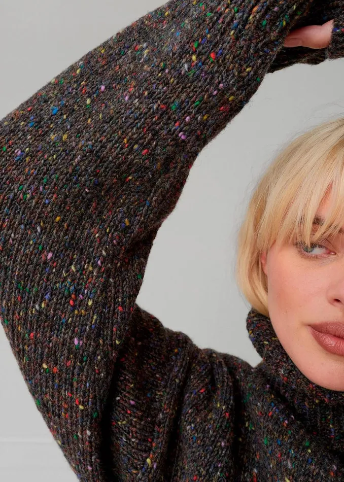 The Frankie Shop Saks Potts Camilla Sweater 8211 Speckled Grey Shop Knitwear