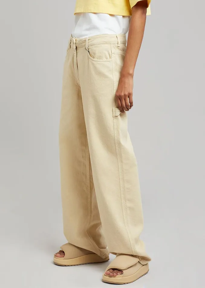 The Frankie Shop Saks Potts Salma Jeans 8211 Beige Shop Denim