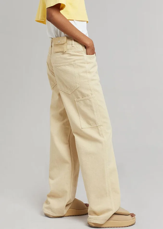 The Frankie Shop Saks Potts Salma Jeans 8211 Beige Shop Denim